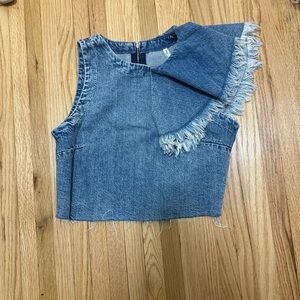 Zara denim crop top